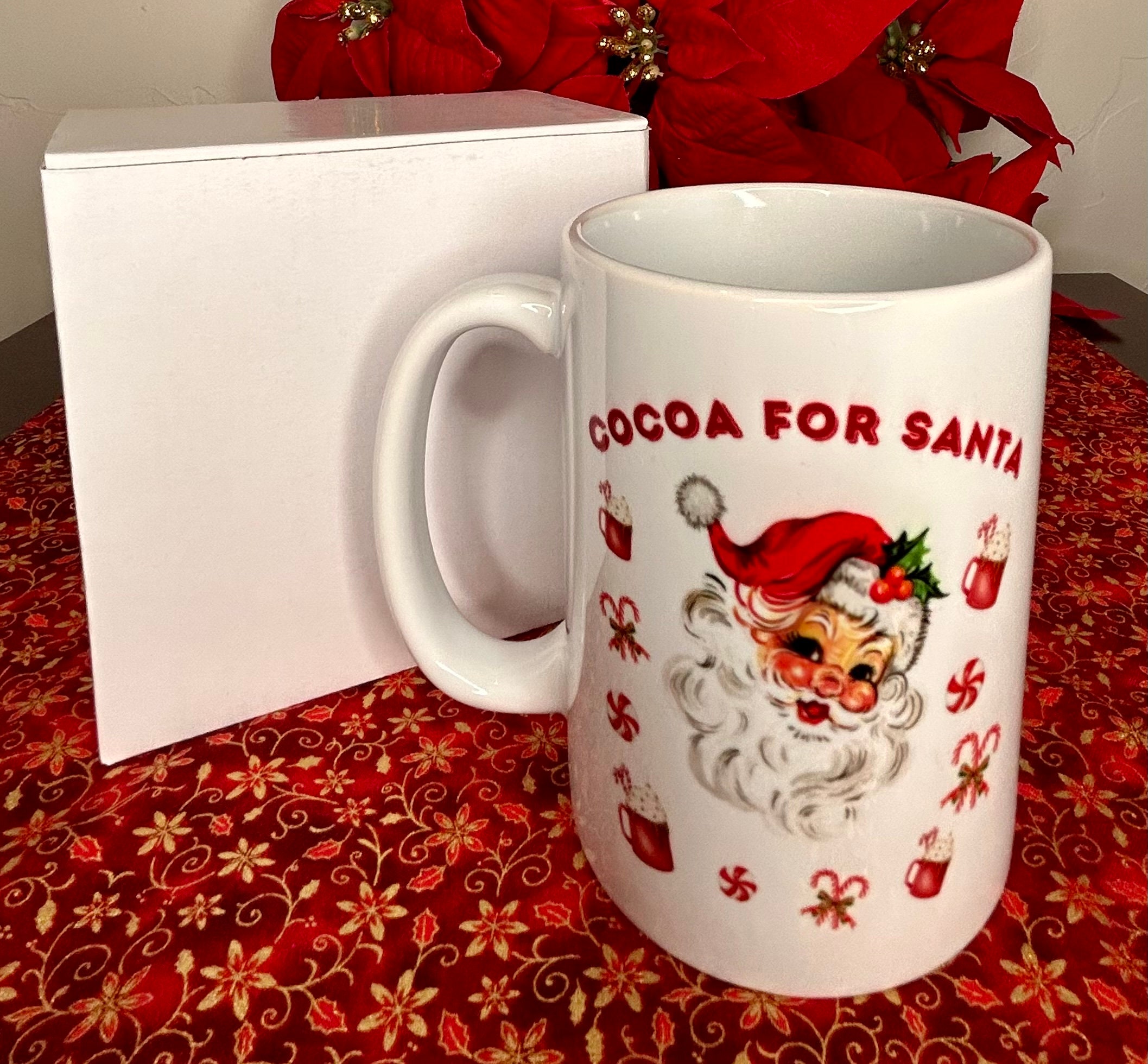 15 oz Coffee Mug Cocoa for Santa Mug for Santa Claus Hot Chocolate Coffee Cup for Santa Gift for Santa Cookies for Santa Cookies for Santa - Thumbnail 3