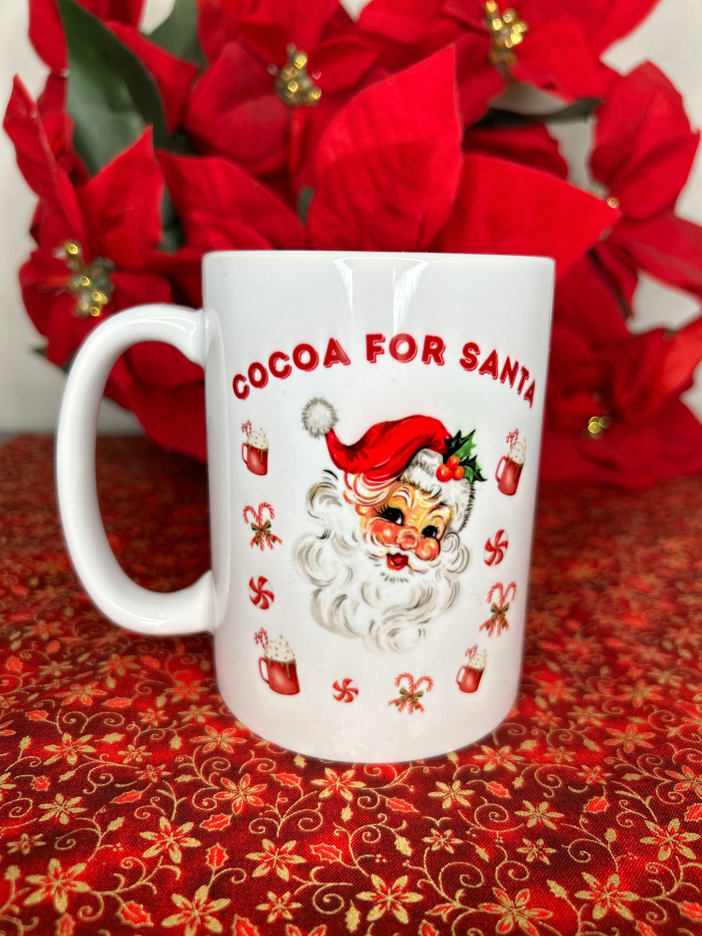 15 oz Coffee Mug Cocoa for Santa Mug for Santa Claus Hot Chocolate Coffee Cup for Santa Gift for Santa Cookies for Santa Cookies for Santa - Thumbnail 2