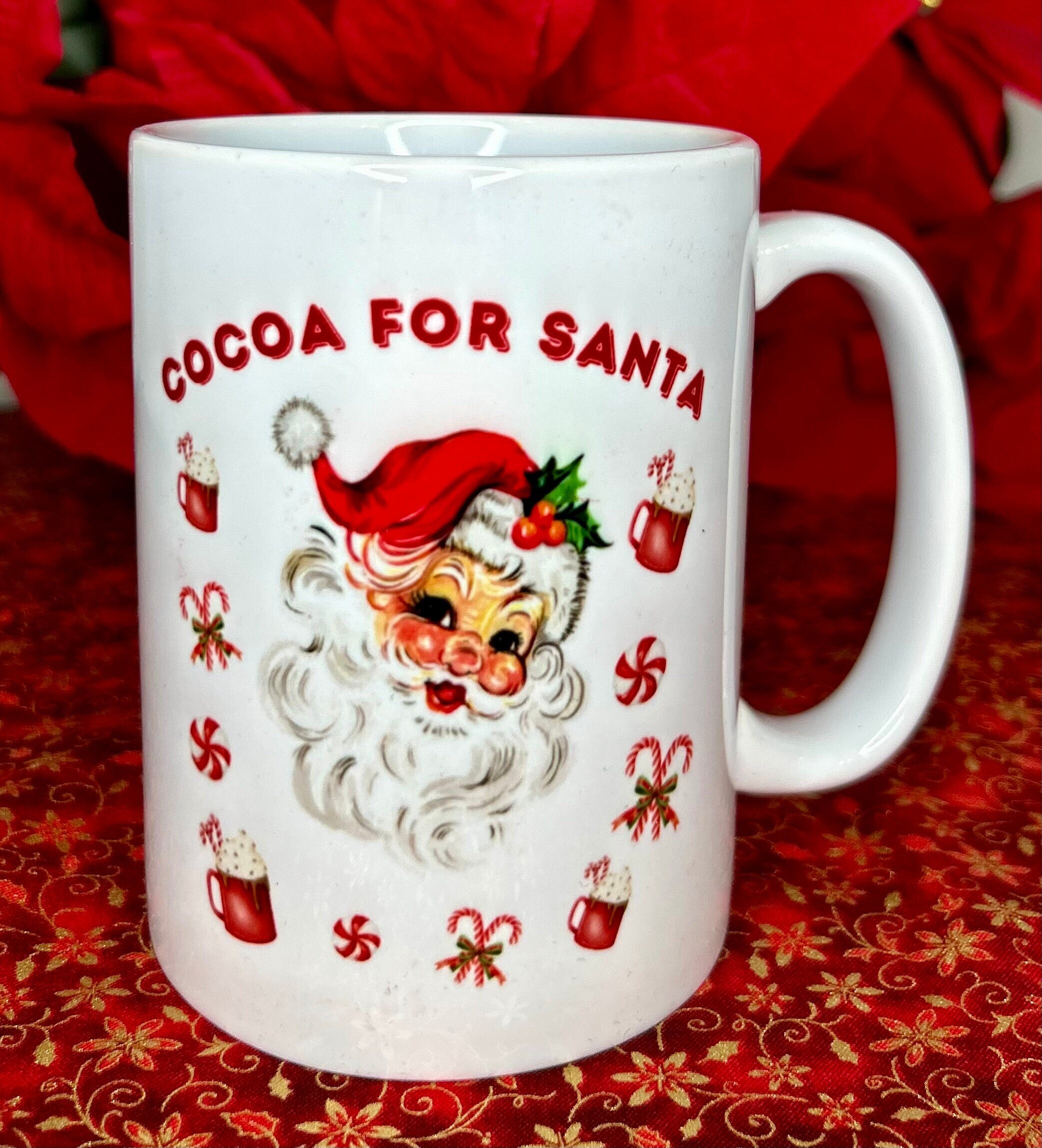 15 oz Coffee Mug Cocoa for Santa Mug for Santa Claus Hot Chocolate Coffee Cup for Santa Gift for Santa Cookies for Santa Cookies for Santa