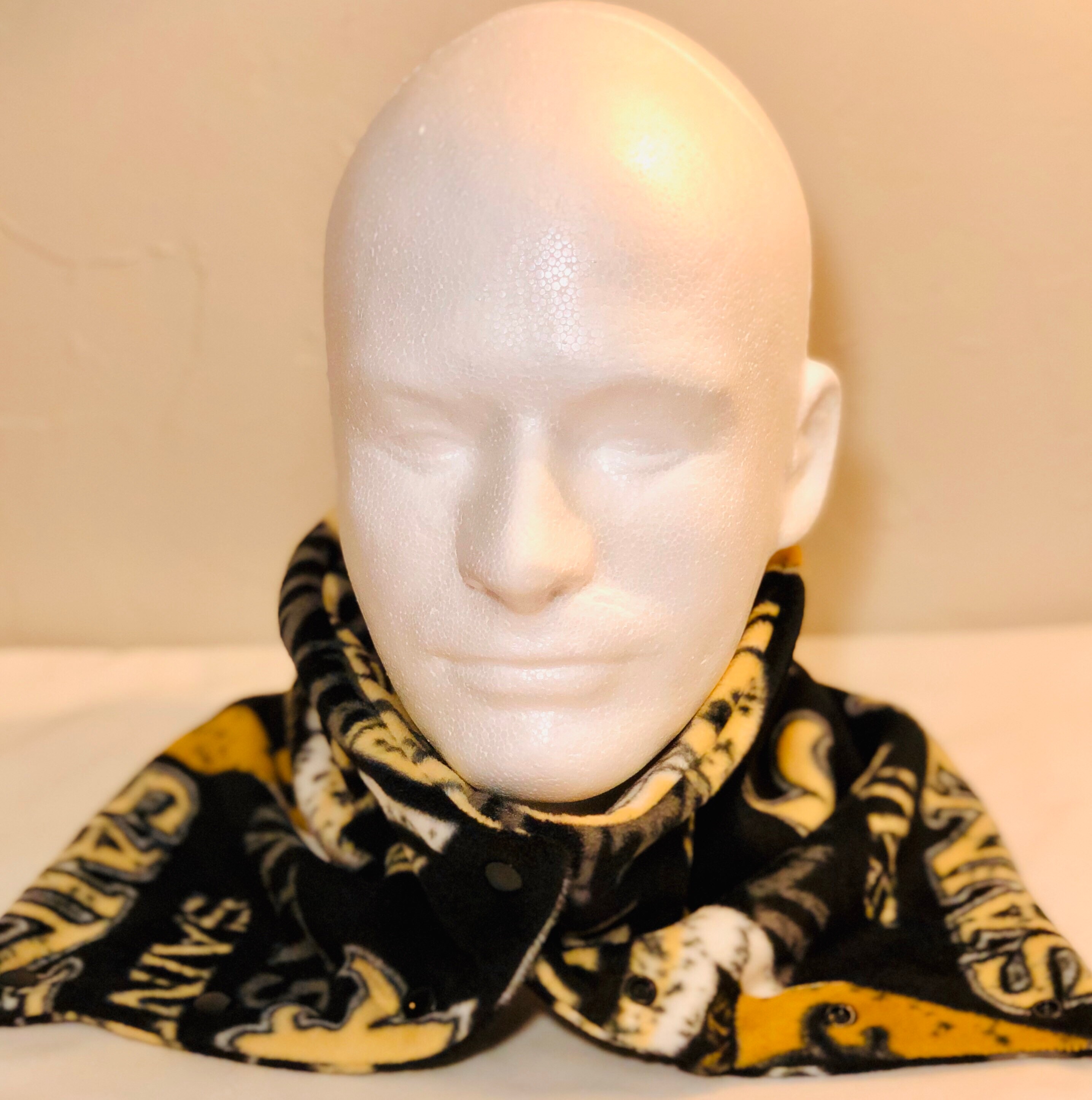 New Orleans Saints Double Layer Fleece Winter Neck Gaiter / Scarf / Ear Warmer with Snaps-Size Children to Adult *FREE Shipping to US* - Thumbnail 3