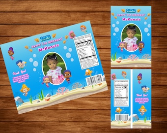 Bubble Guppies Birthday Chip Bag Design **DIGITAL DOWNLOAD**