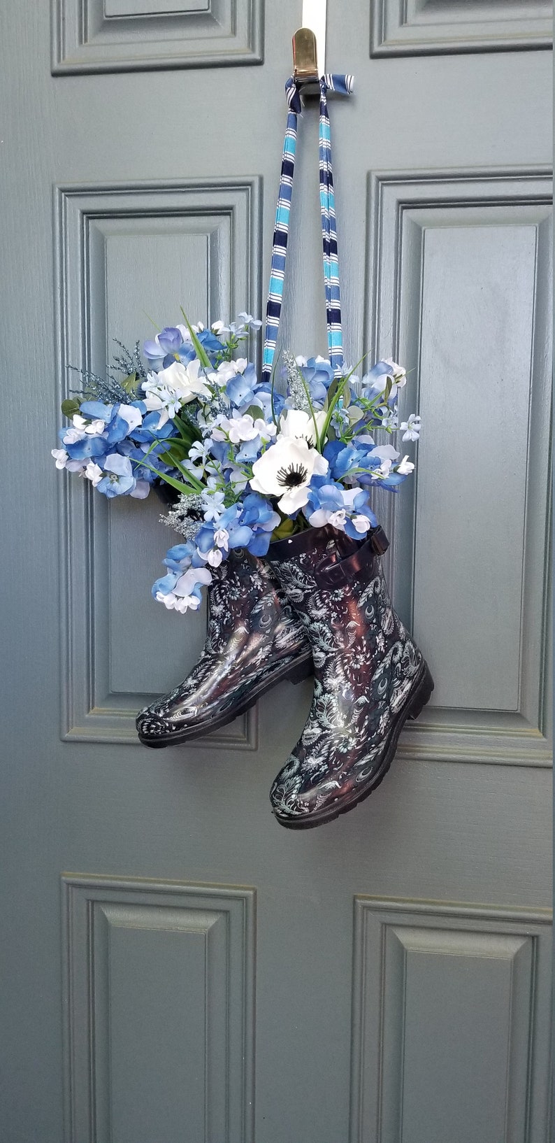 Cute Rain Boot Door Hanger Rain Boot Wreath and Etsy