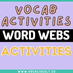 Vocab Word Webs: Activities and Hobbies