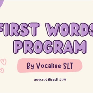 First Words Program- Speech Therapy Program for Early Words