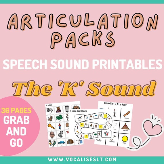 Complete 'K' Sound Articulation Pack
