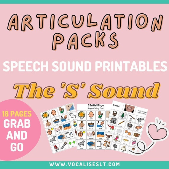 Complete 'S' Sound Articulation Pack