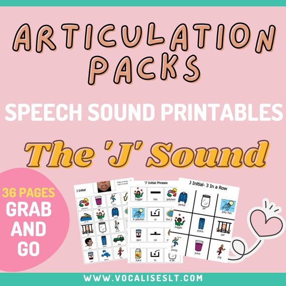 Complete 'J' Sound Articulation Pack