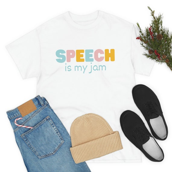 Speech is my Jam Cotton Tee Speech Therapy Shirt, Slp Shirt, Speech Language Pathologist Shirt, SLP Gifts, Speech Pathology Tshirt