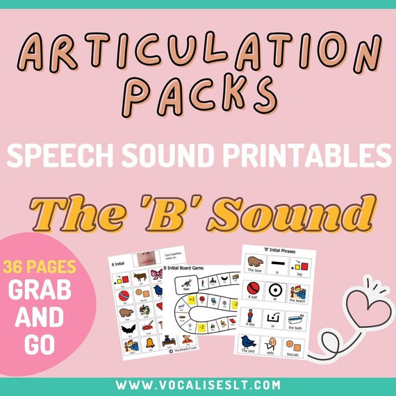 Complete 'B' Sound Articulation Pack