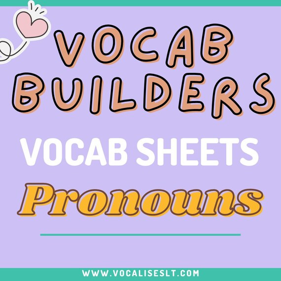 Pronouns Vocabulary Pictures