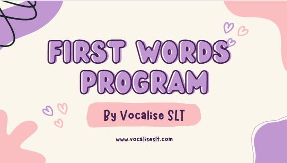 First Words Program- Speech Therapy Program for Early Words