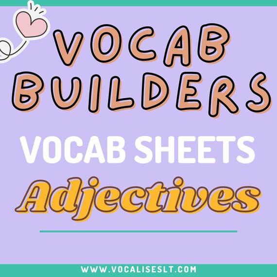 Adjectives Vocabulary Pictures