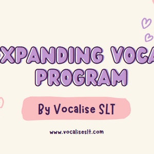 Expanding Vocab Program: Speech Therapy Program for Vocabulary