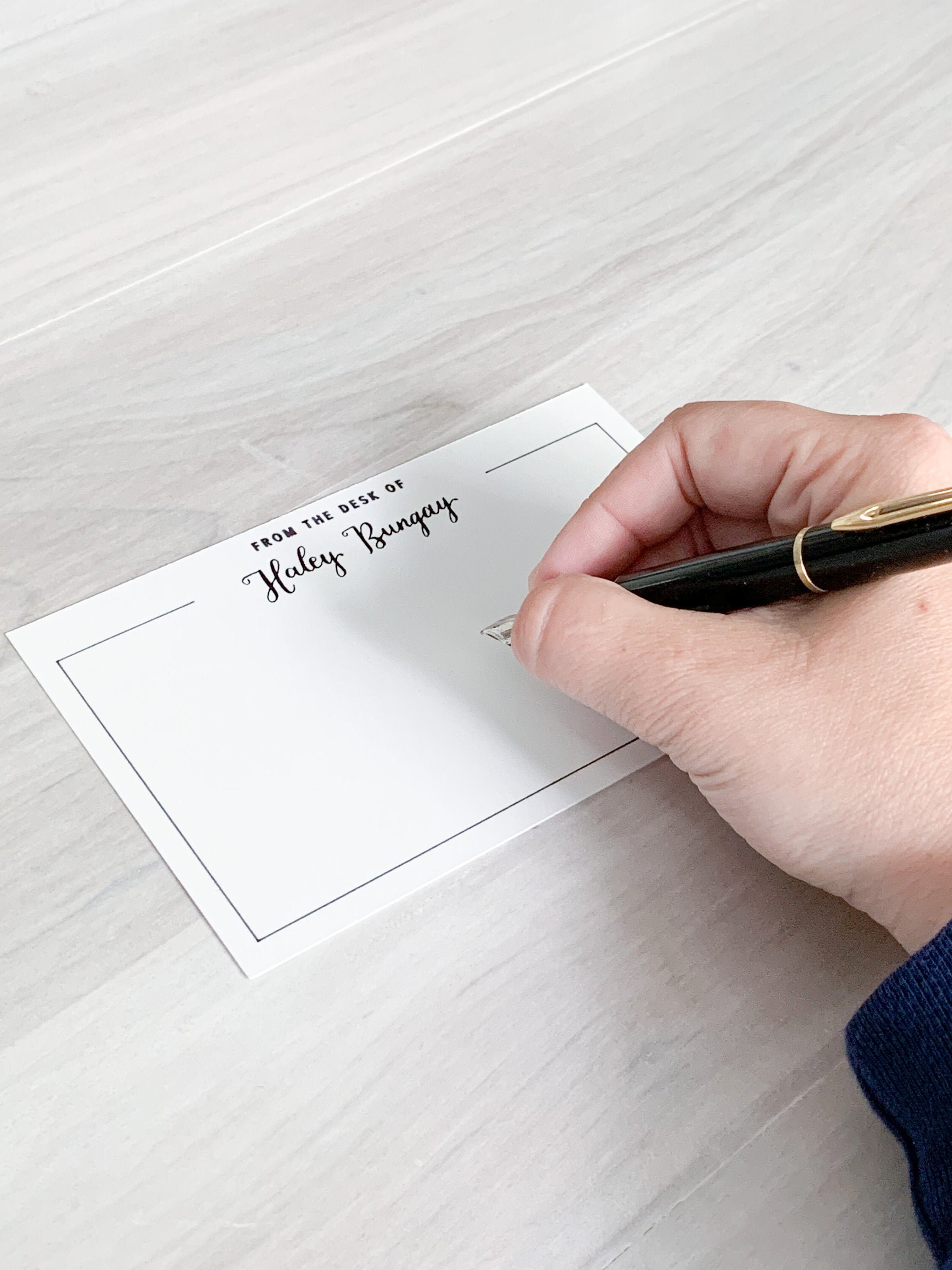 Custom Note Cards premium From the Desk Of Hand Lettered Etsy Canada