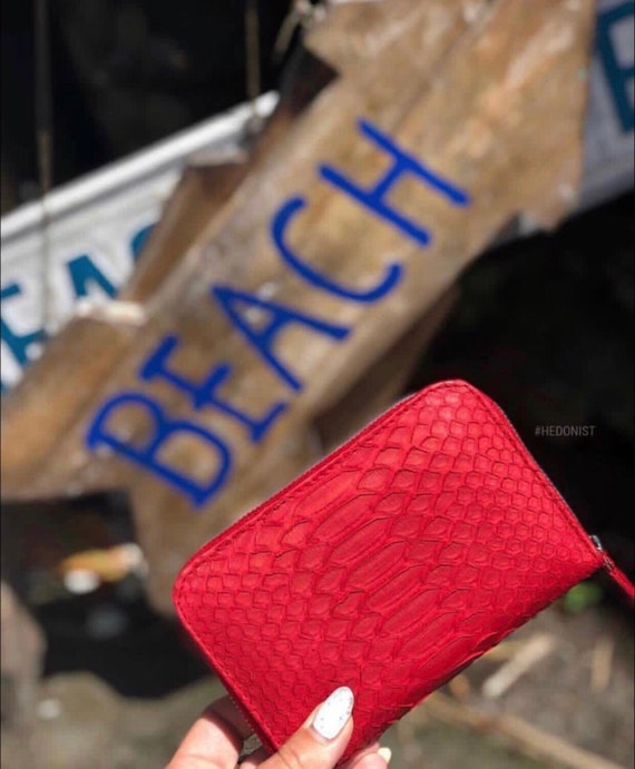 Designer red wallet online