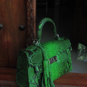 Green Snake Skin Bag Etsy Australia