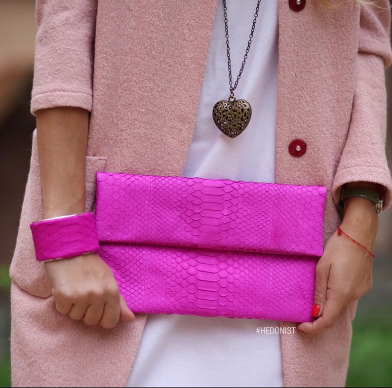 fuchsia clutch