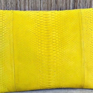 Genuine pyton skin laptop case yellow bag | leather computer purse | exotic leather accesories | gadget designer cases | laptop snake bag