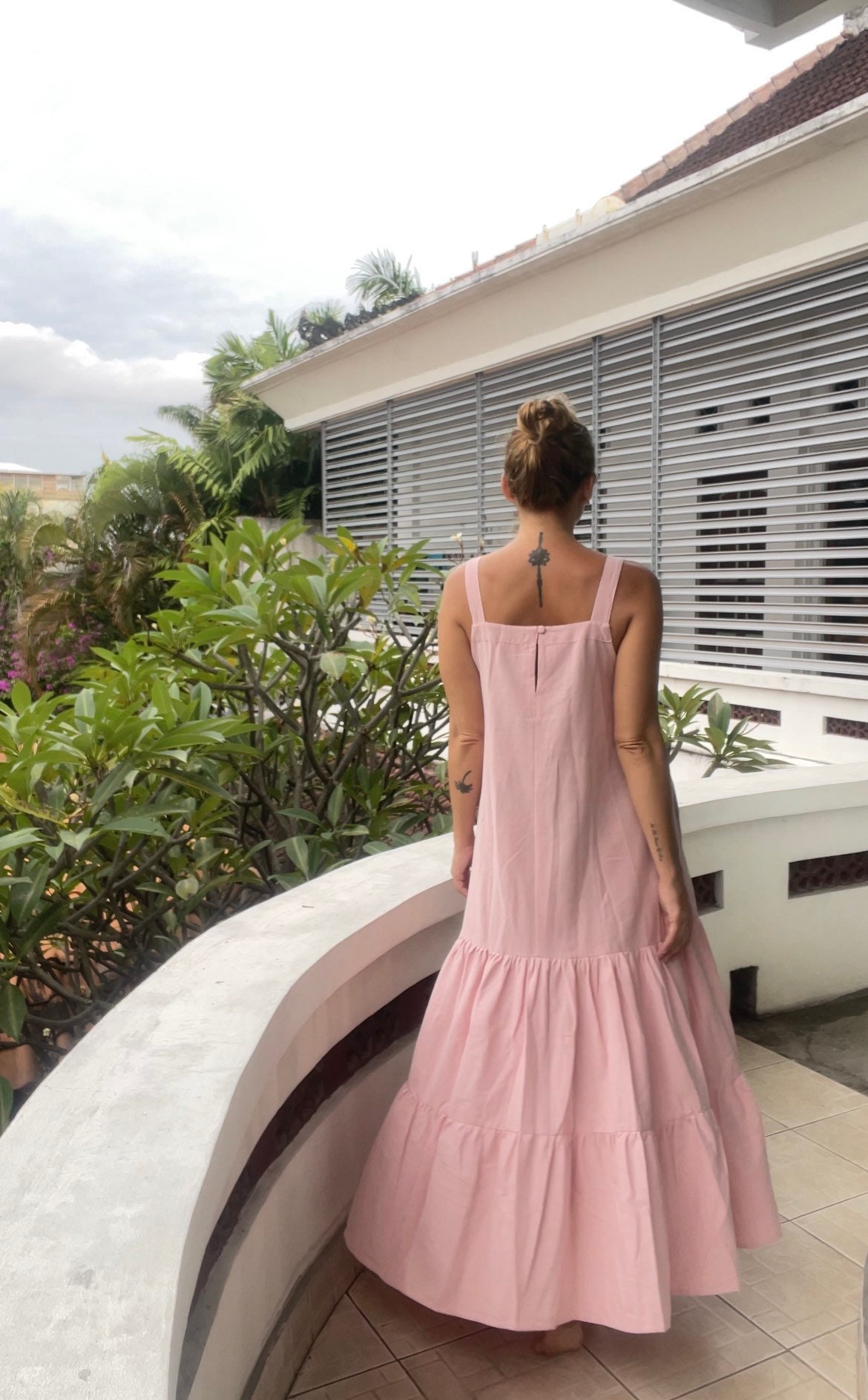 linen-loose-light-pink-summer-feminine-dress-comfort-women-vacation