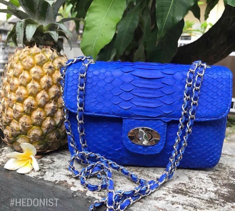 bright blue crossbody bag
