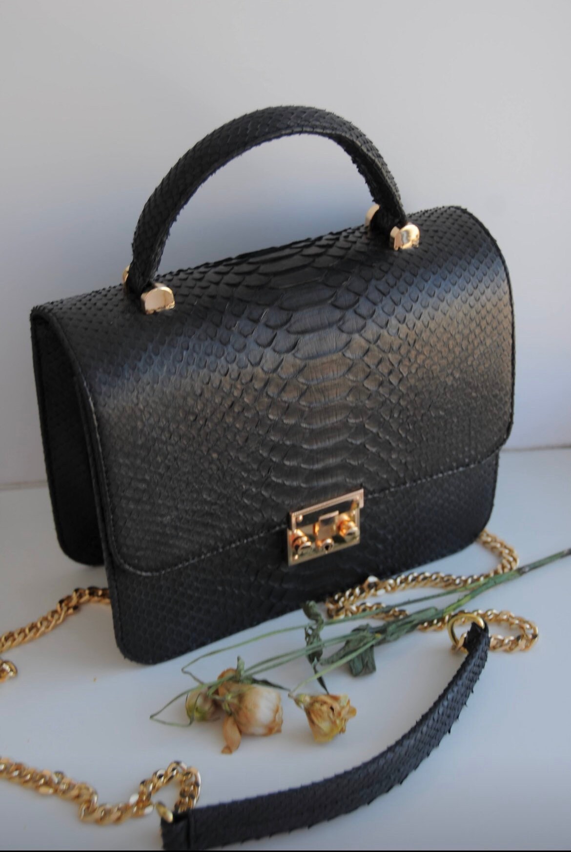 Genuine Python Skin Classy Woman Bag | Designer Leather Bag | Woman ...