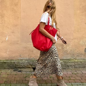 Echt Leder Tote Shopper / große Beutel / Handtasche / Designertasche / Sommertasche / Geschenk für Sie