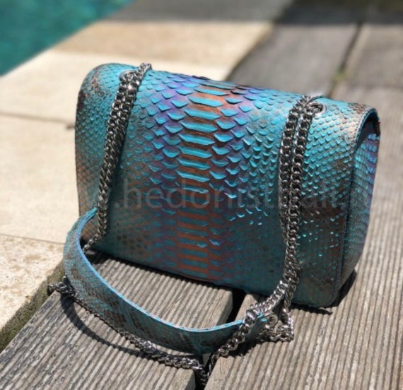 Genuine Python Skin Crossbody Bag | Summer Women Leather Genuine Python Skin Crossbody Bag | Summer Women Leather