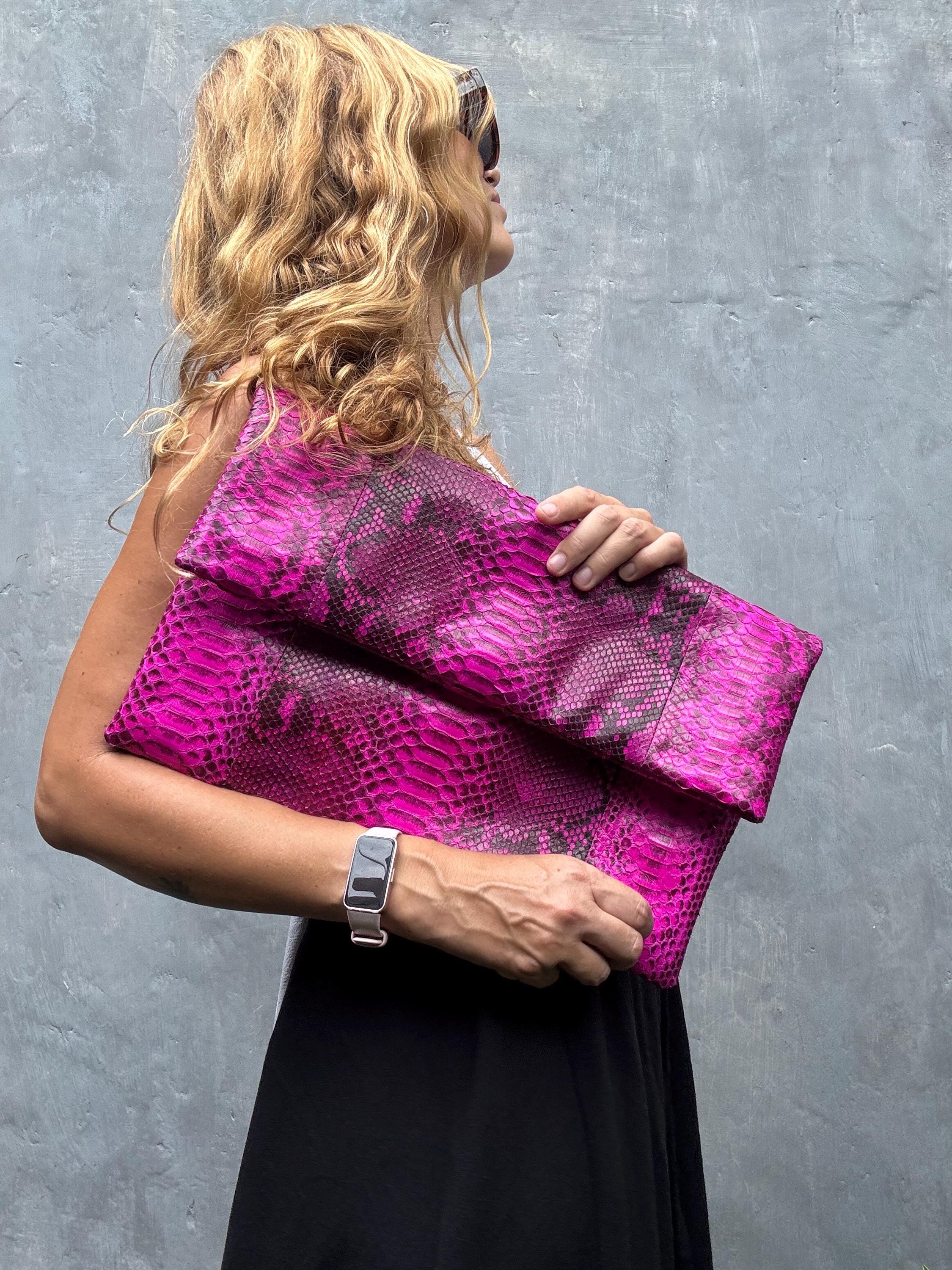 Pink Snakeskin Purse