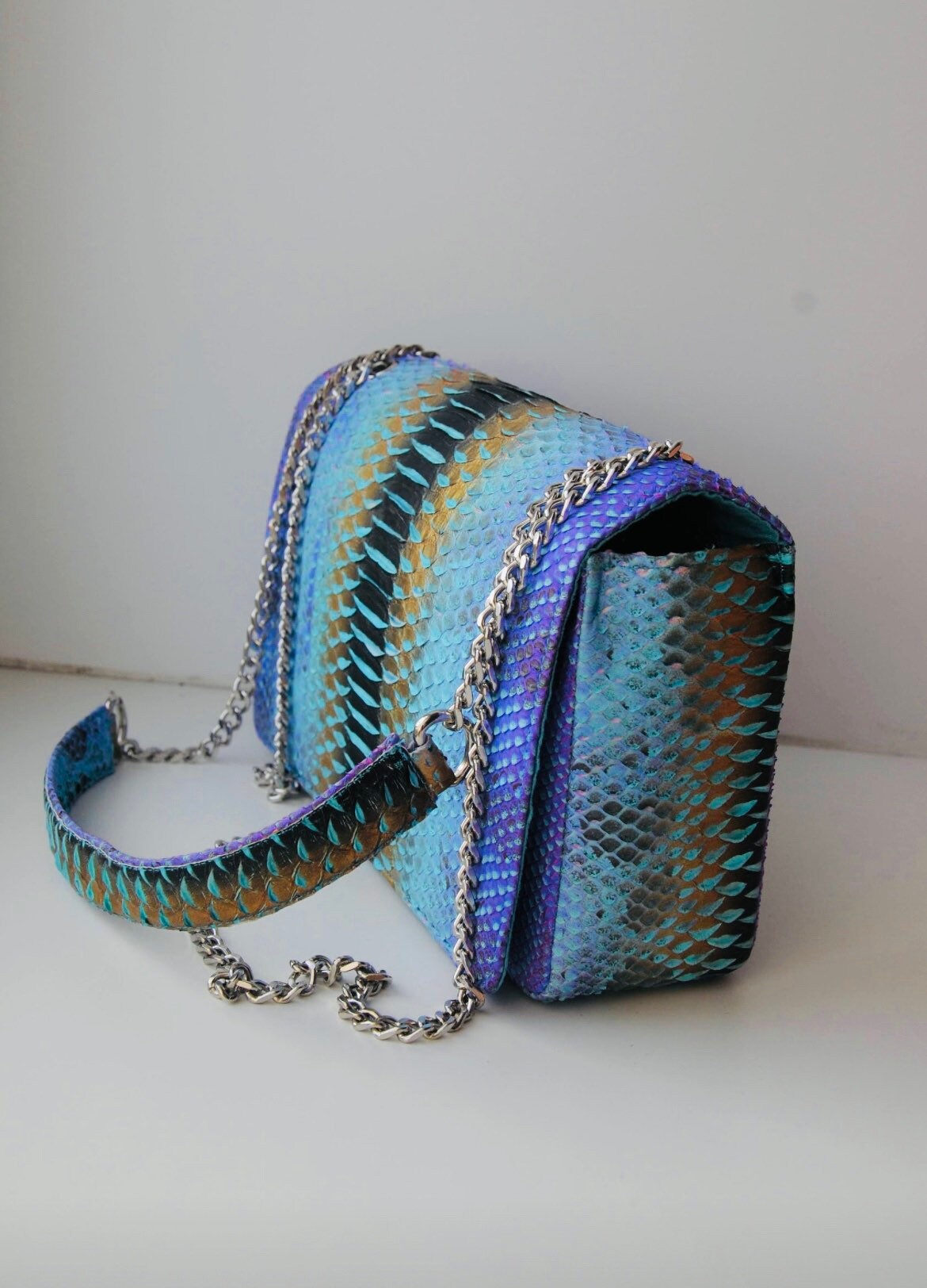 Genuine Python Skin Crossbody Bag | Summer Women Leather Genuine Python Skin Crossbody Bag | Summer Women Leather