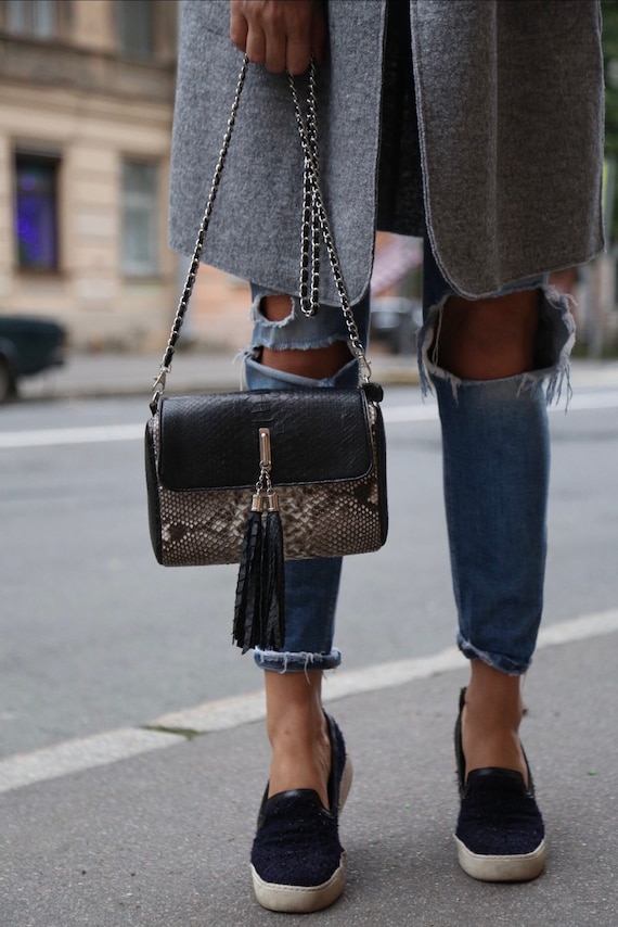 Black Purse with Chain