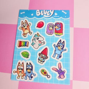Blaues Stickerblatt
