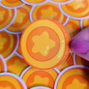 Transparent Acnh Bell coin sticker