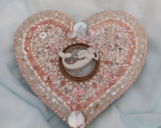 Seashell Heart, Shell Valentine, Beach Art, Shell Art, Coastal Decor ...