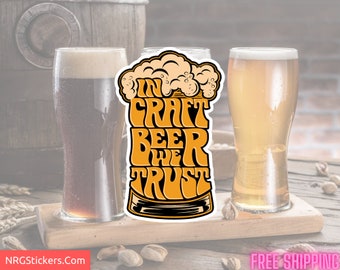 Craft Beer Vinyl Sticker, Beer Lover Gift, Craft Beer Stickers, Vinyl Stickers, Beer Gift