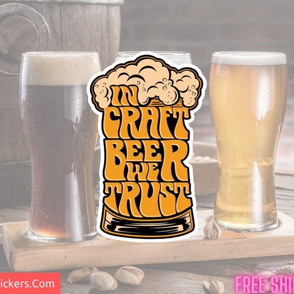 Craft Beer Vinyl Sticker, Beer Lover Gift, Craft Beer Stickers, Vinyl Stickers, Beer Gift