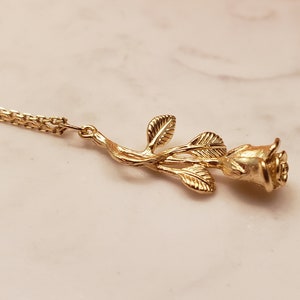 Gold Rose Necklace
