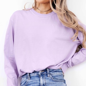 Comfort Colors Long Sleeve Tees, Soft Women&#39;s Long Sleeve Shirts, Cozy Long Sleeve Tees in Many Colors, Comfort Colors Tees 6014