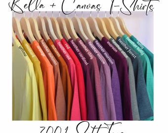Bella Canvas Tees, Soft Bella Tees for Women, Ringspun Cotton Crewneck Shirts for Women and Men, Soft Bella Canvas Tees