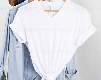 Bella Canvas V Neck Tee, Blank Bella Shirts for Women, Soft Bella Canvas Tees 3005