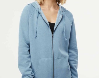 Ultra Soft Women's Zip Hoodie, Fall Hoodies for Women, Soft Zip Hoodie for Women, Raglan Sleeve Zip Hoodie, Scoop Hem Hoodie,