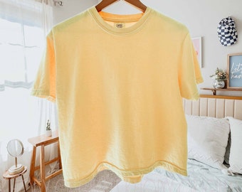 Comfort Colors Cropped Tee, Boxy Crop Summer Tees, Comfort Colors Cropped Tees, Oversized Boxy Cropped, Summer Cropped Tee Basics