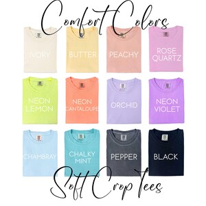 Comfort Colors Cropped T-Shirt, Garment-Dyed Soft Cotton Boxy Crop Tee 3023 bild 9