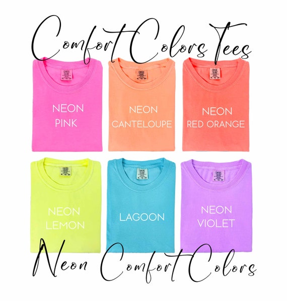 Tシャツ・カットソー COVERNAT Neon Logo Dying T-Shirt Pink Comfort_Colors_1717_Neon_Pink_