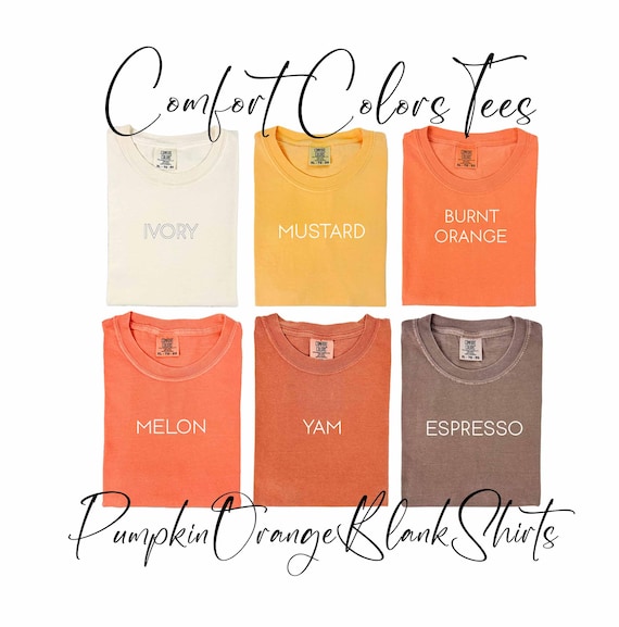 Comfort Colors Fall Tshirts, Pumpkin Orange Comfort Colors Tees