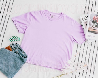 Comfort Colors Cropped Tee, Garment-Dyed Soft Cotton Boxy Shirt