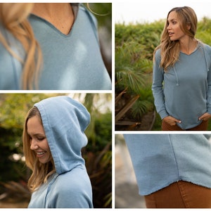 Ultra Soft Women's Hoodie, Hoodies for Women, Fall Hoodie Gifts for Women, Women's Pullover Hoodies, Raglan Sleeve Hoodie, Scoop Hem Hoodie afbeelding 6