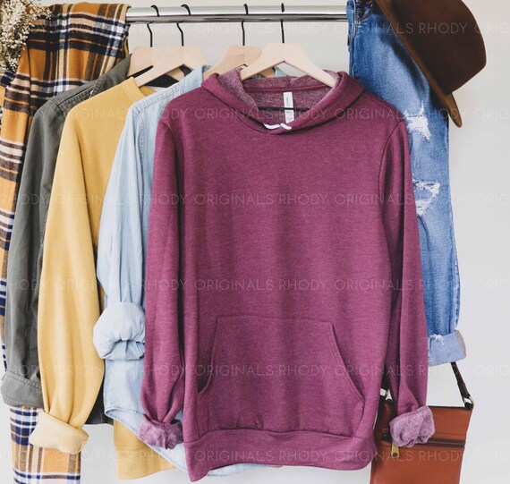 Bella Canvas Hoodie, Blank Soft Hoodies, Lightweight Pullover Sweatshirt, Unisex Bella Canvas 3719 Sponge Fleece Soft Hoodie