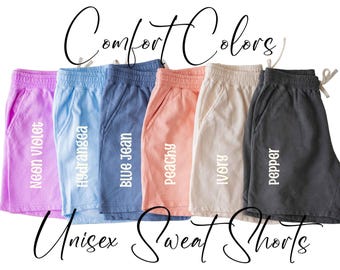Comfort Colors Shorts, Soft Sweat Shorts for Women, Comfort Colors 1468 Sweatshorts, Lightweight Cotton Shorts for Women 1468