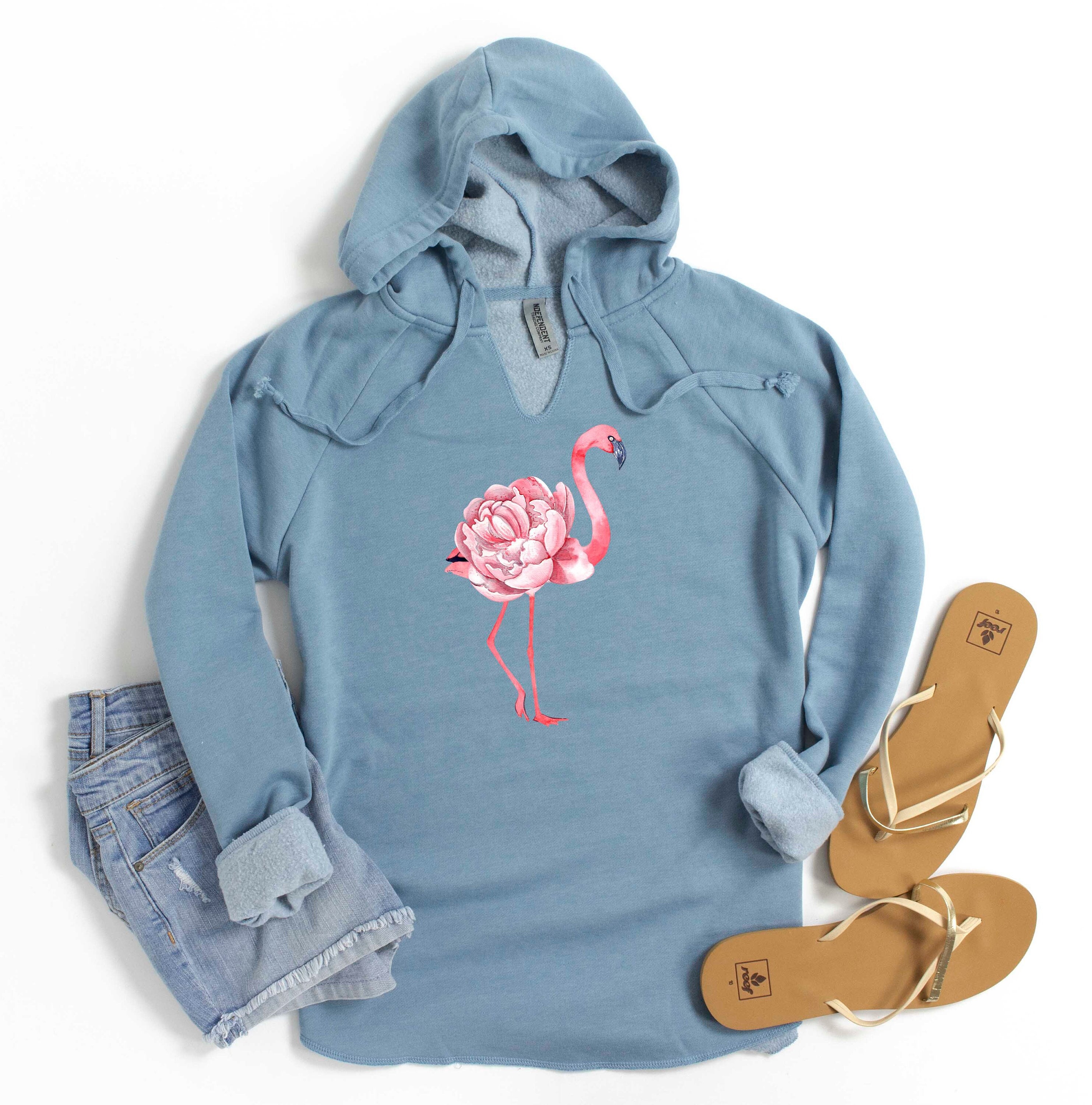 Floral Flamingo Hoodie Flower Bird 
