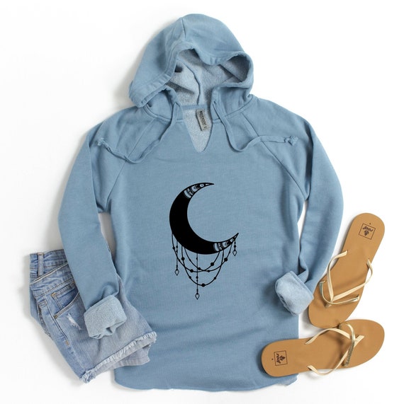 Celestial Moon Hoodie Celestial Moon and Stars Hoodie Ultra Soft